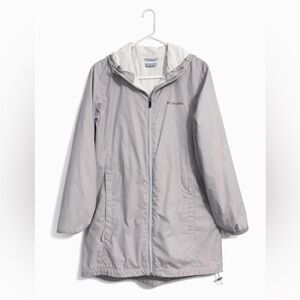 Columbia Switchback II XL Lined Long Rain Jacket Women’s Tan Hooded Coat